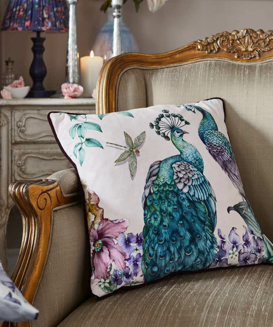 Animal Decor | Joe Browns Poised Peacocks Reversible Cushion