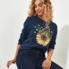 Knitwear & Cardigans | Joe Browns Scattered Sunflower Graphic Sweat