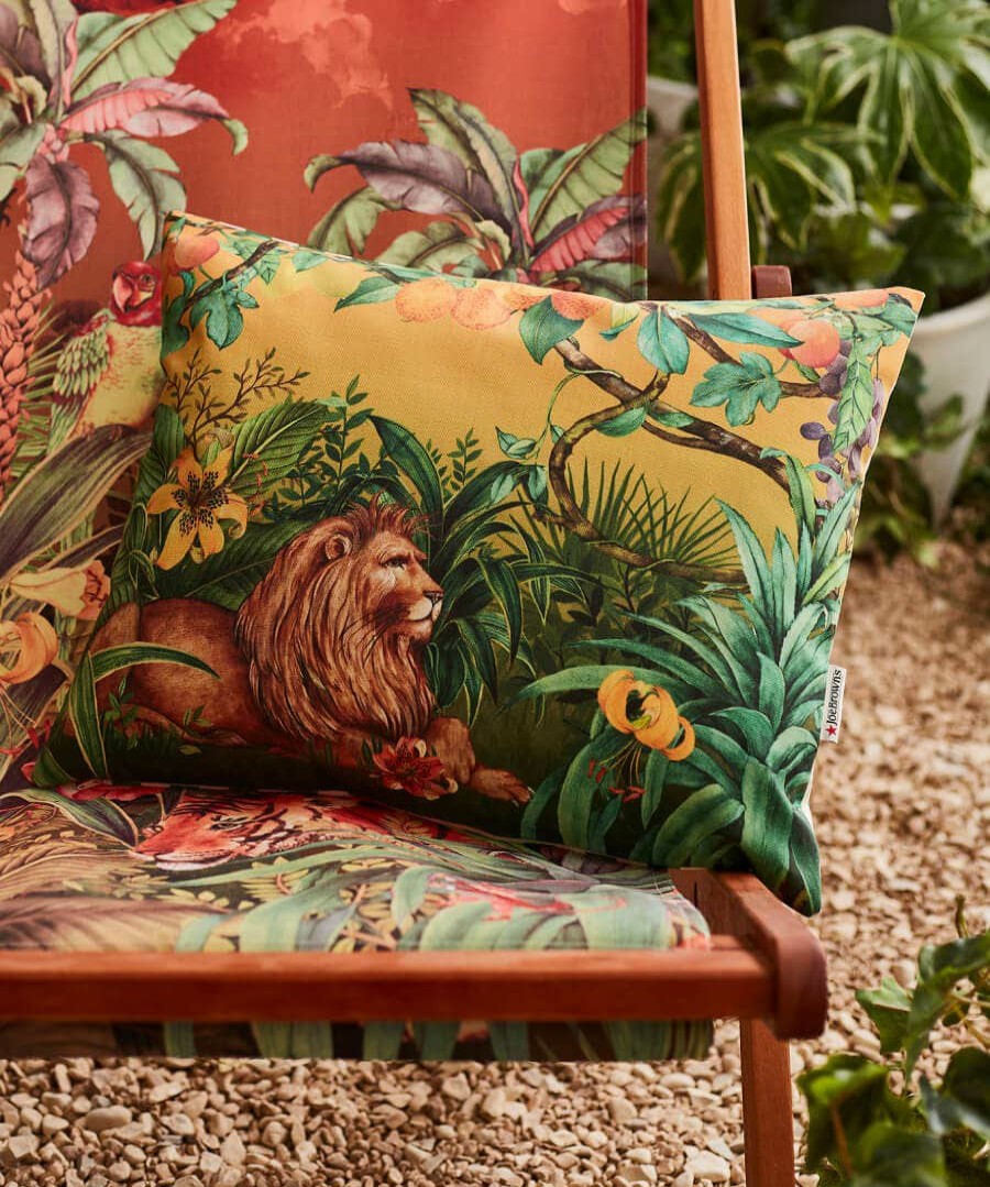 Floral Decor | Joe Browns Regal Lion Reversible Garden Cushion