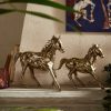 Animal Decor | Joe Browns Set Of 2 Cast Iron Antique Gold Horse Statues