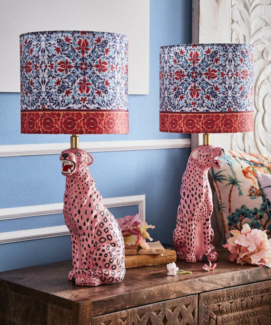 Animal Decor | Joe Browns Road To Jaipur Set Of 2 Leopard Lamps