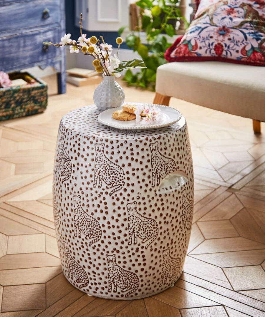 Furniture & Storage | Joe Browns Lavish Leopard Ceramic Stool