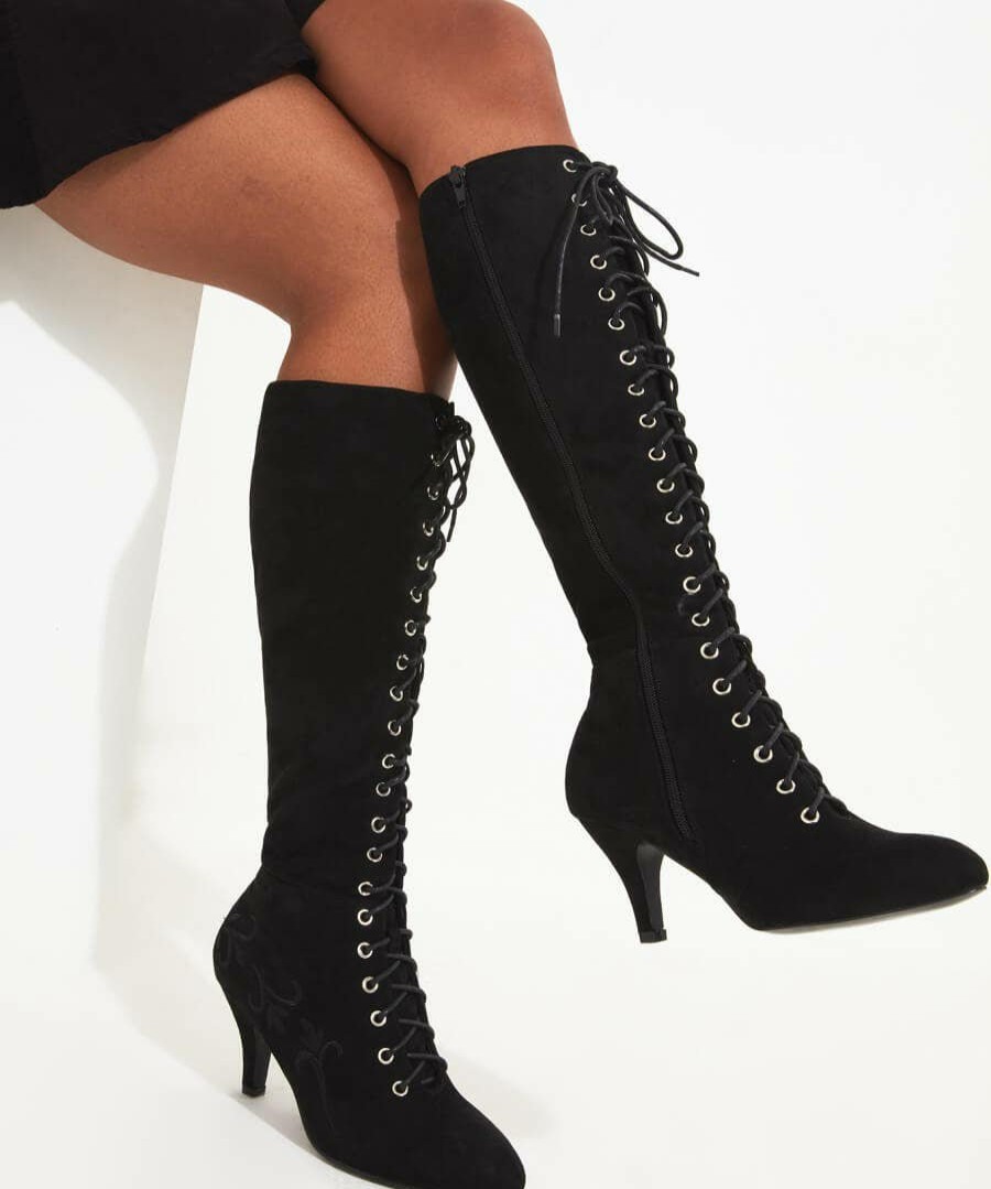 Boots | Joe Browns Layla Lace Up Embroidered Boots