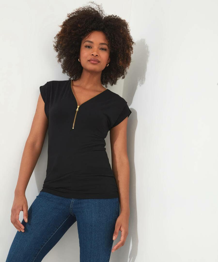 Tops, Tunics & Blouses | Joe Browns Zip It Up Jersey Top