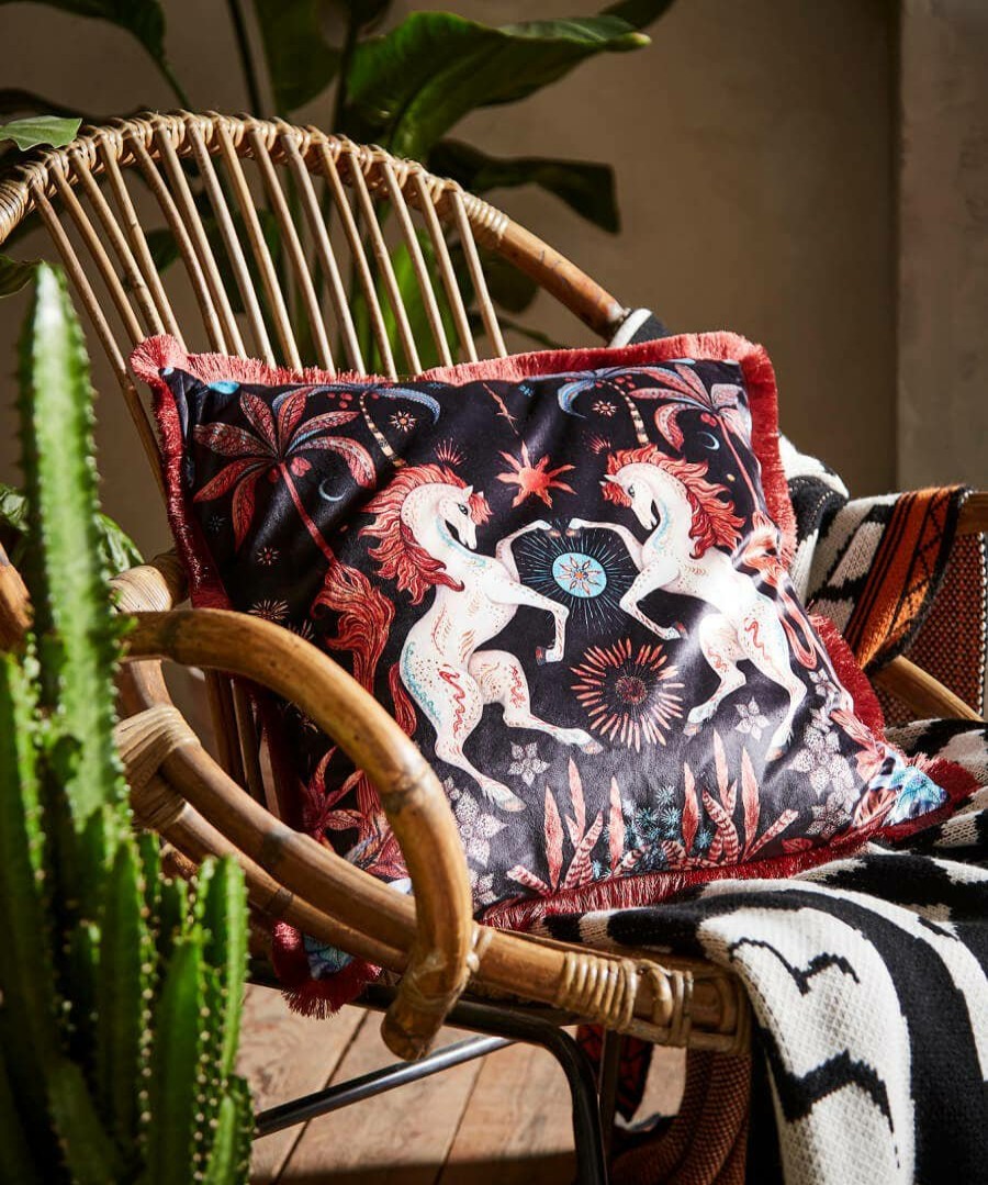 Animal Decor | Joe Browns Hypnotic Horses Reversible Cushion