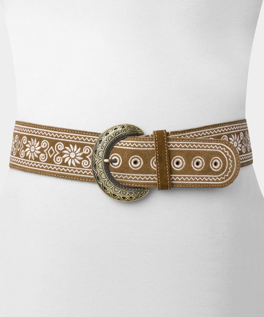 Accessories & Jewellery | Joe Browns Into The Sands Embroidered Suede Belt