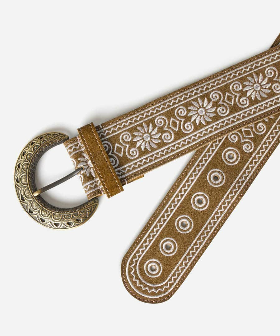 Accessories & Jewellery | Joe Browns Into The Sands Embroidered Suede Belt