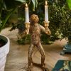 Animal Decor | Joe Browns Antique Gold Effect Monkey Candelabra