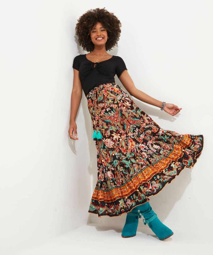 Skirts | Joe Browns Saffron Border Skirt