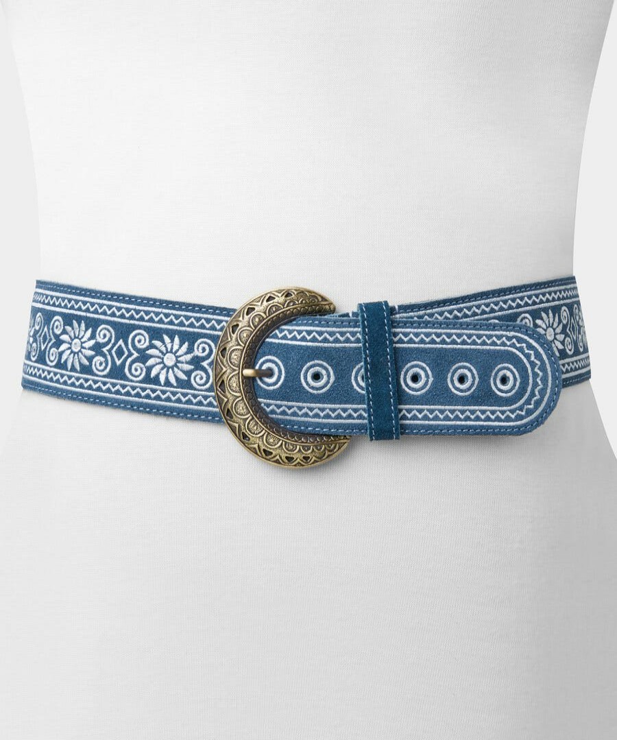 Accessories & Jewellery | Joe Browns Into The Blues Embroidered Suede Belt