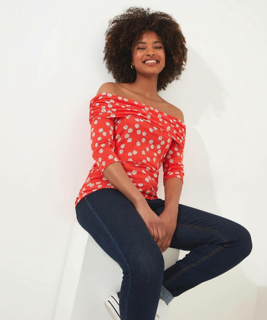 Tops, Tunics & Blouses | Joe Browns Ditsy Daisy Bardot Jersey Top