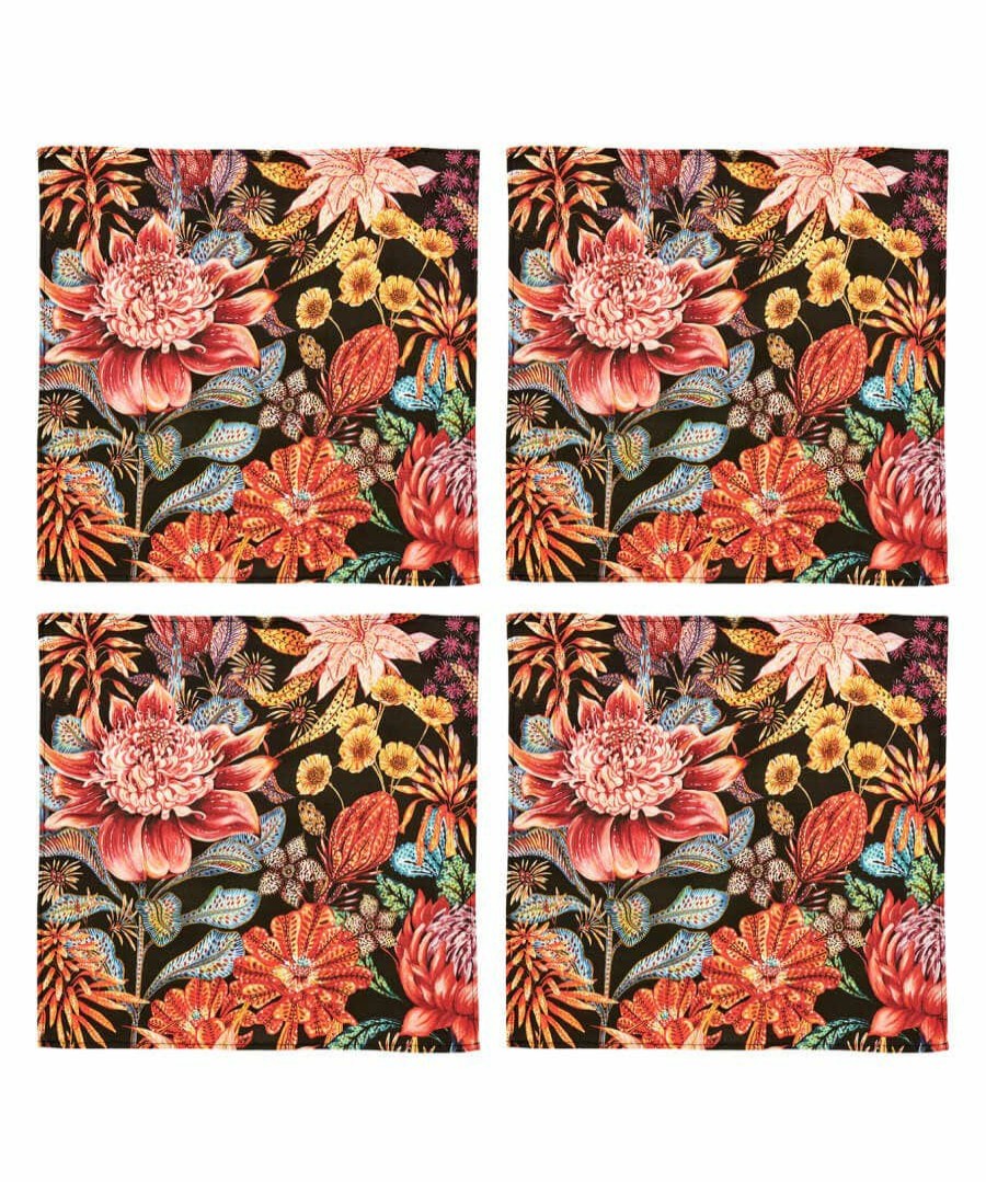 Kitchenware & Dining | Joe Browns Pack Of 4 Fantastically Floral Cotton Napkins