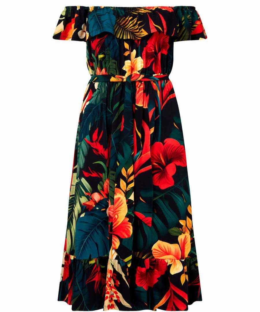 Dresses | Joe Browns Beautiful Bardot Printed Jersey Dress