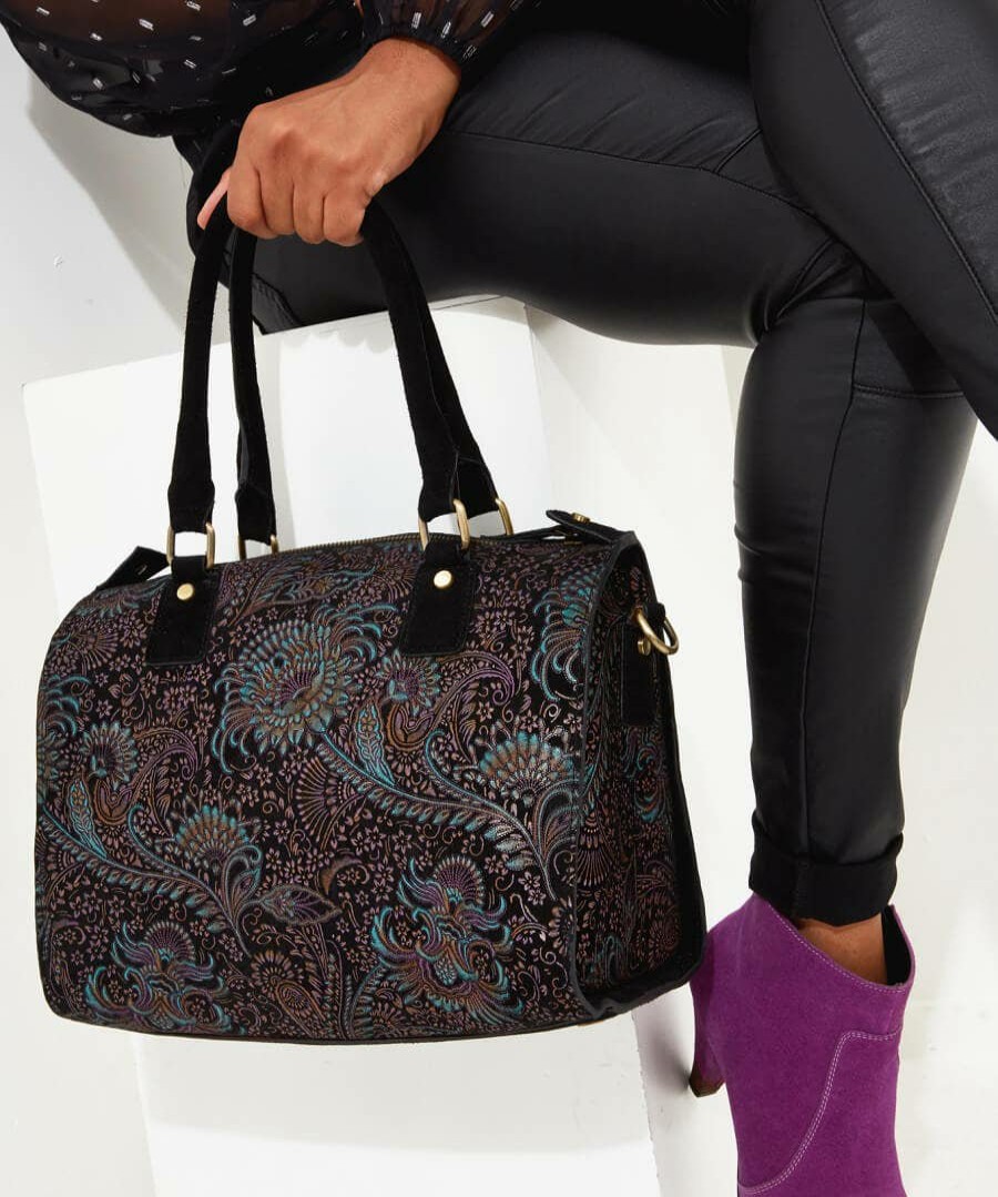 Handbags & Purses | Joe Browns Carmen Print Suede Weekender Bag