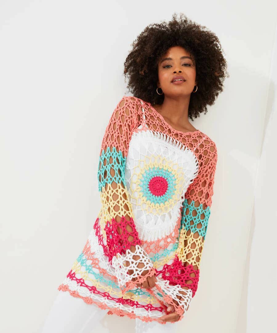 Cover Ups | Joe Browns Longline Crochet Jumper