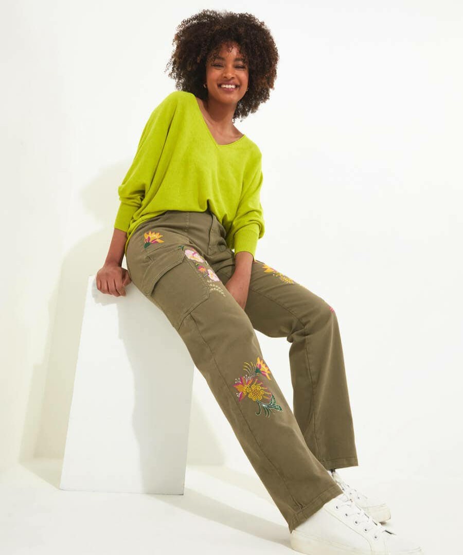 Jeans & Trousers | Joe Browns Embroidered Cargo Pants