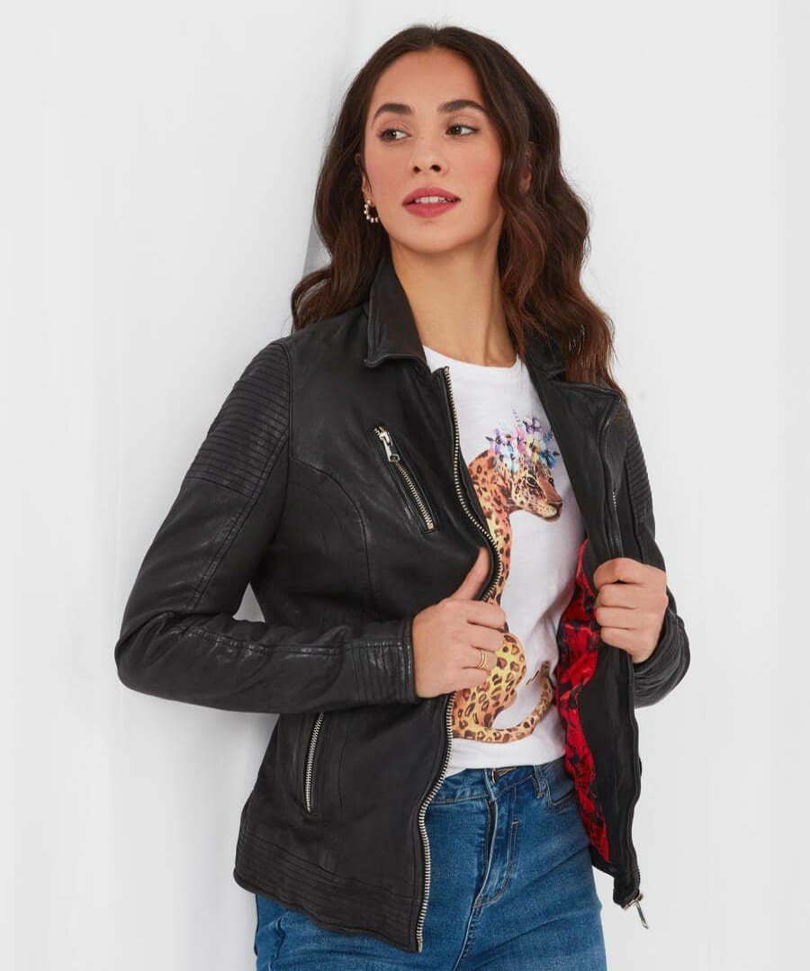 Leather Jackets | Joe Browns The Forever Black Leather Jacket