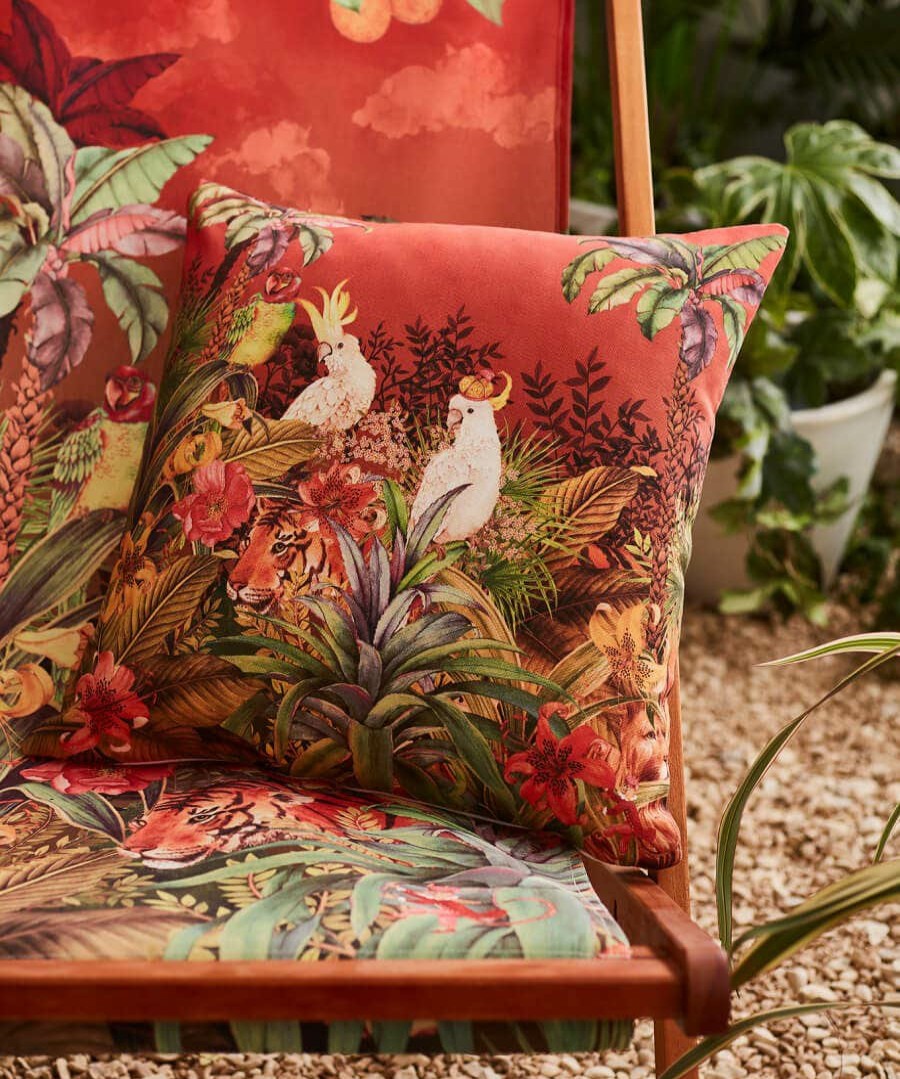 Floral Decor | Joe Browns Totally Tropical Sunset Reversible Garden Cushion