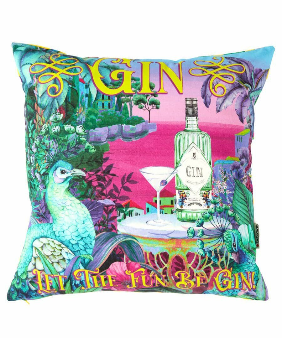 Floral Decor | Joe Browns Let The Fun Be Gin Reversible Garden Cushion